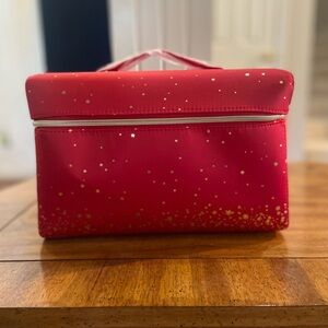 NWT Estée Lauder Red Star-Patterned Women's Holiday Edition Makeup Bag